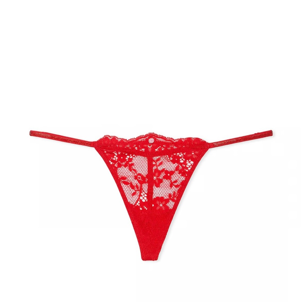 NWT VS Dream Angels Twinkle Strap Lace V-String Panty